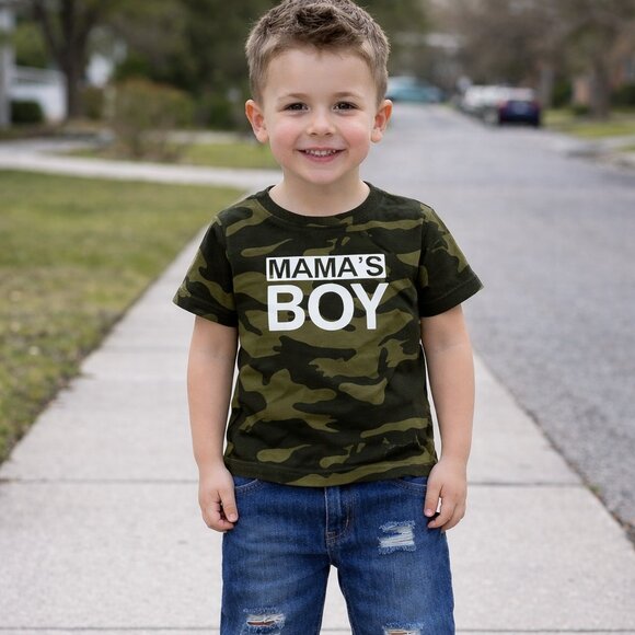 Mud + Honey Family Boutique Other - Boy's Camo Mama's Boy Outfit